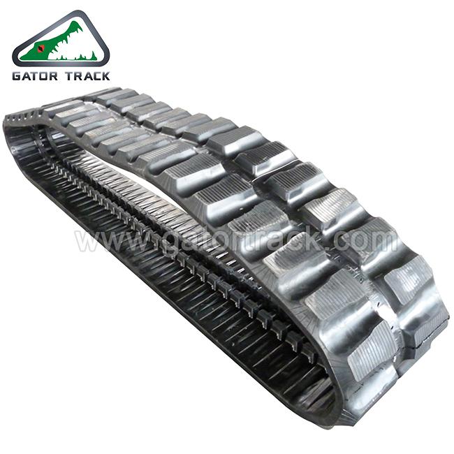 450X71X86 Rubber track for use with undercarriages of machinery specifically designed to operate on rubber tracks. 