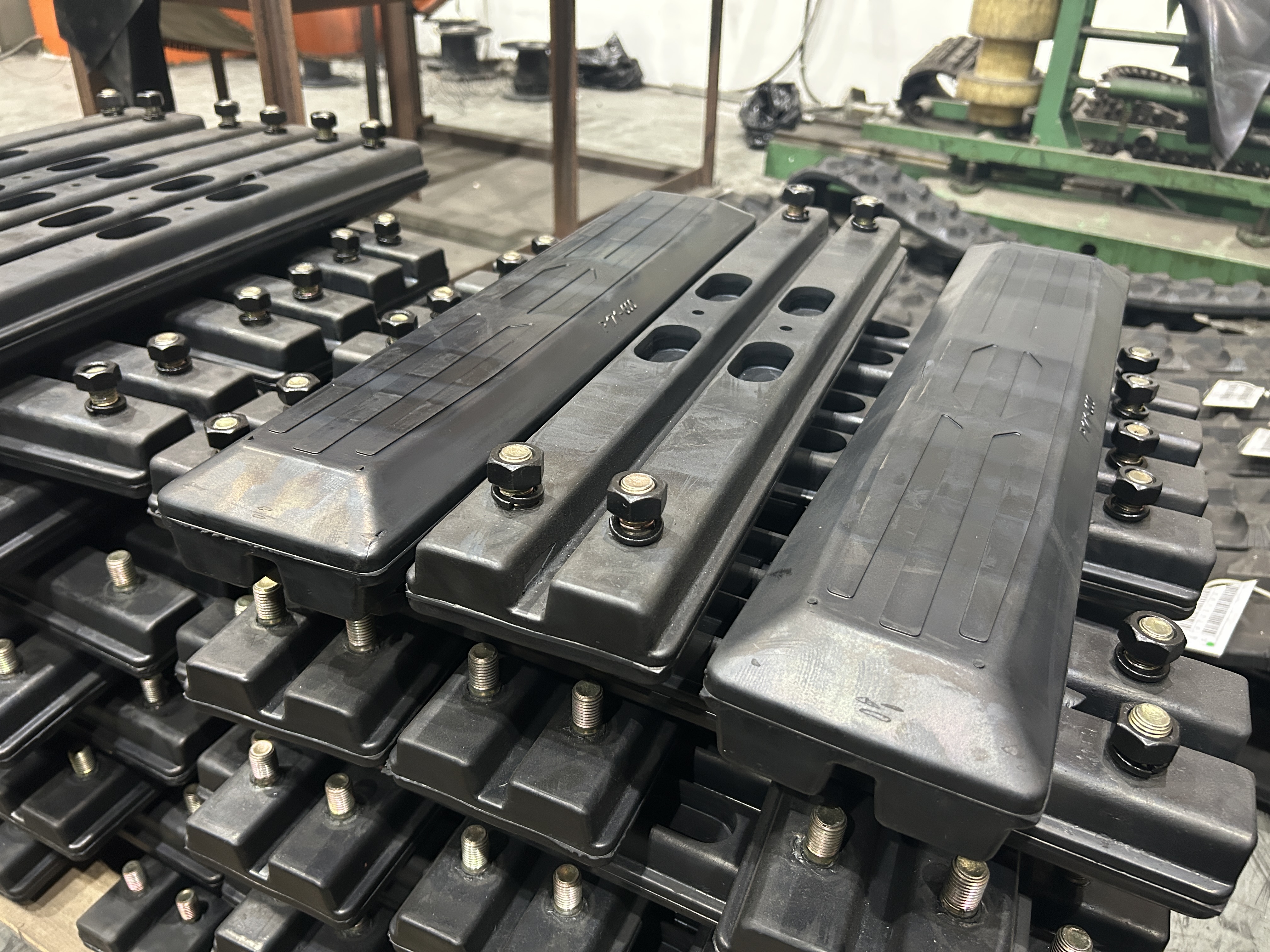 bolt on rubber track pads